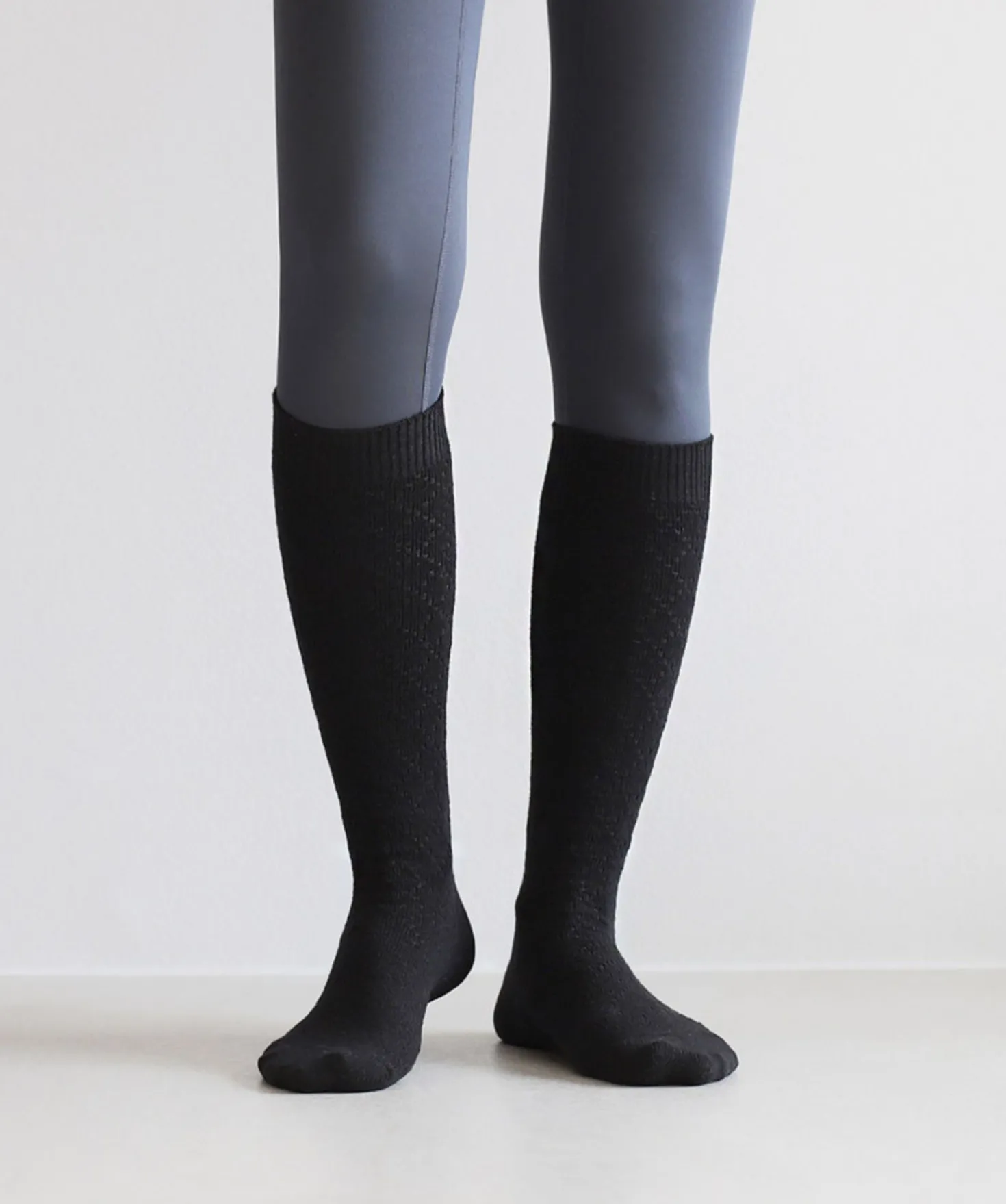 Knit Mesh Knee-high Women Socks