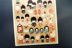Kokeshi Deco Sticker