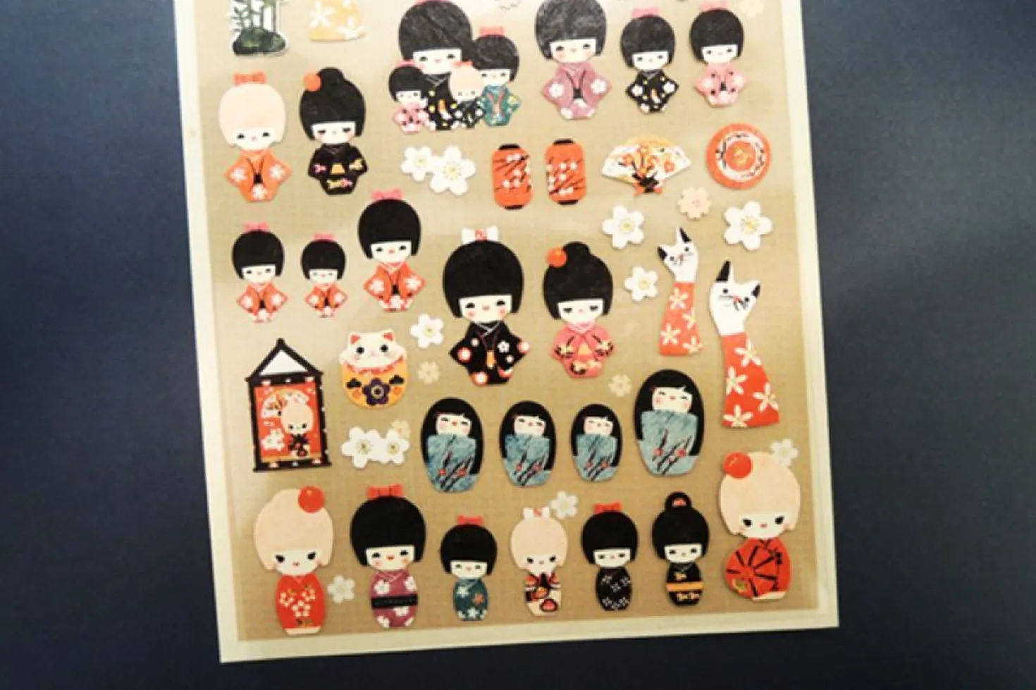 Kokeshi Deco Sticker
