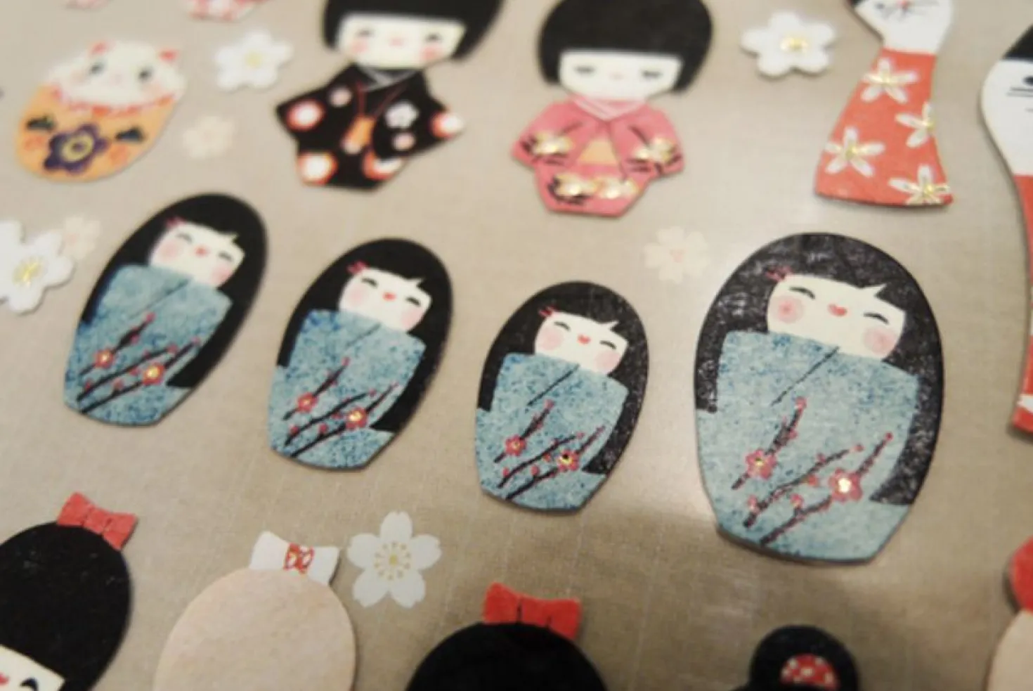 Kokeshi Deco Sticker