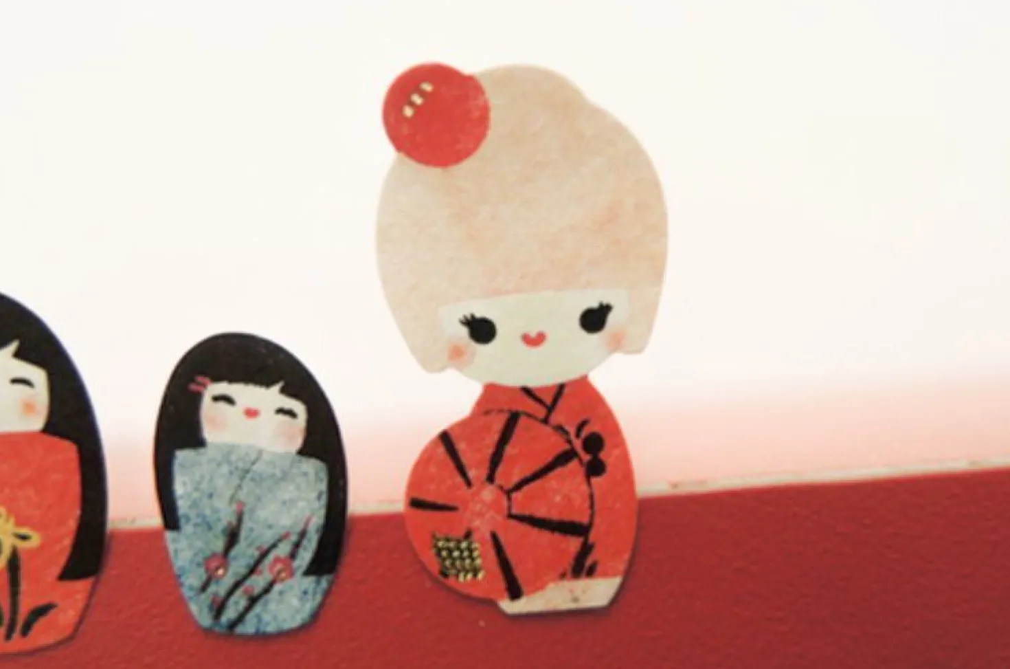 Kokeshi Deco Sticker