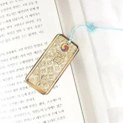 Korean Traditional Gold Bookmark & Card