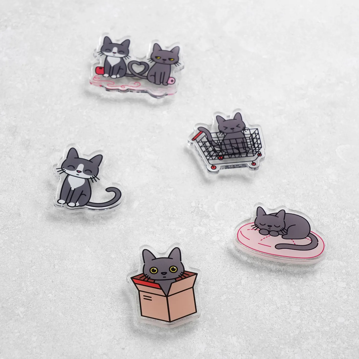 Lana & Tuxedo Cat Acrylic Magnet