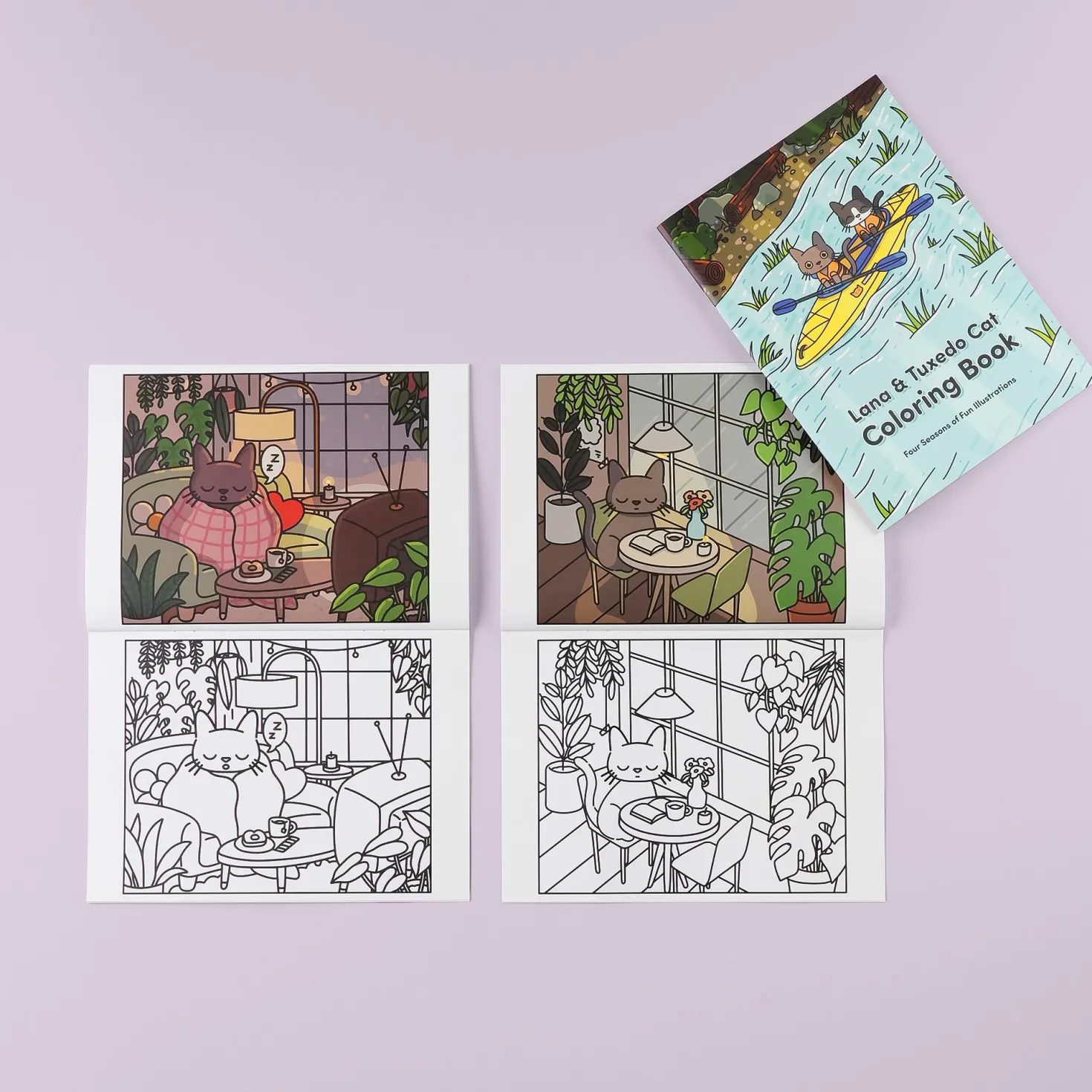 Lana & Tuxedo Cat Coloring Book