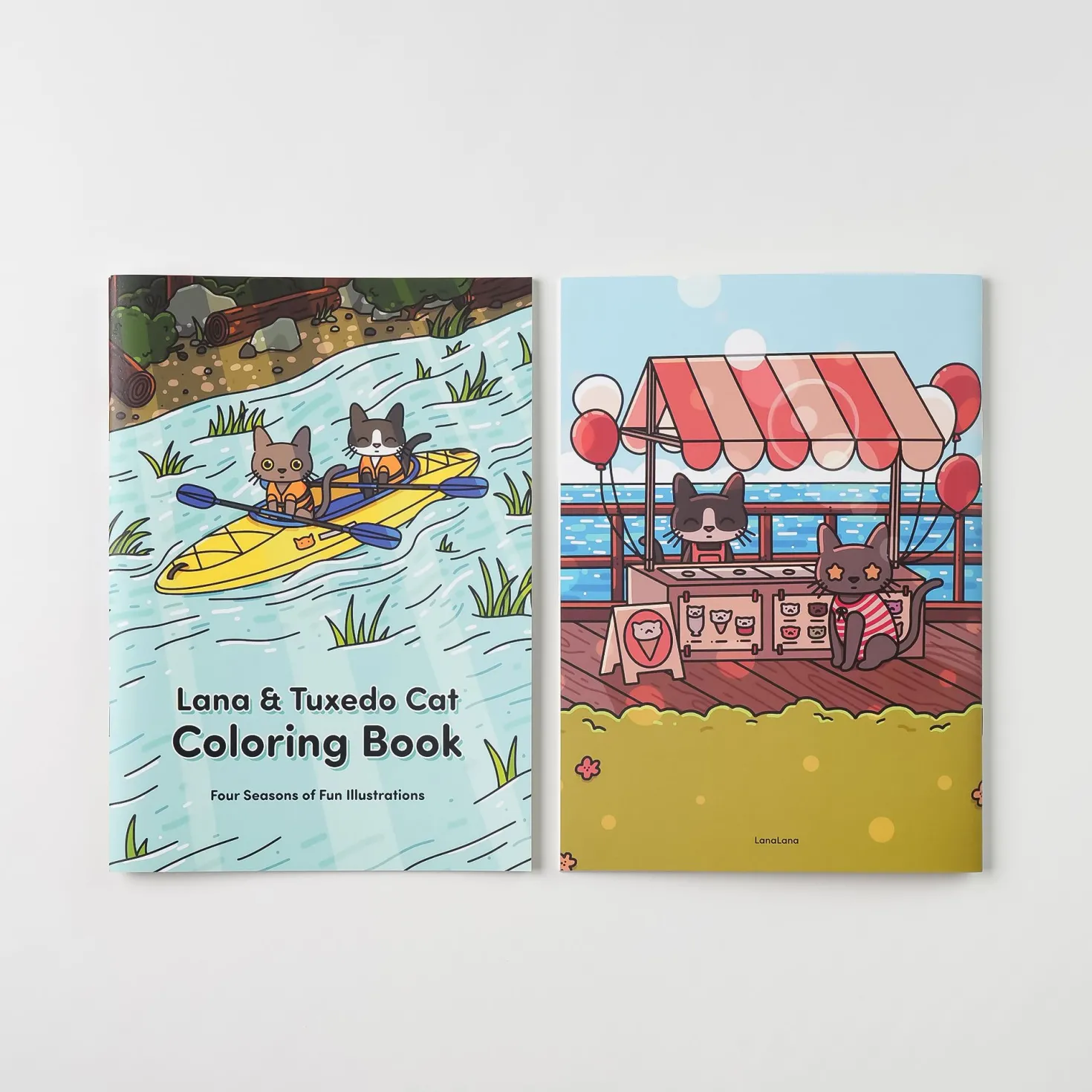Lana & Tuxedo Cat Coloring Book