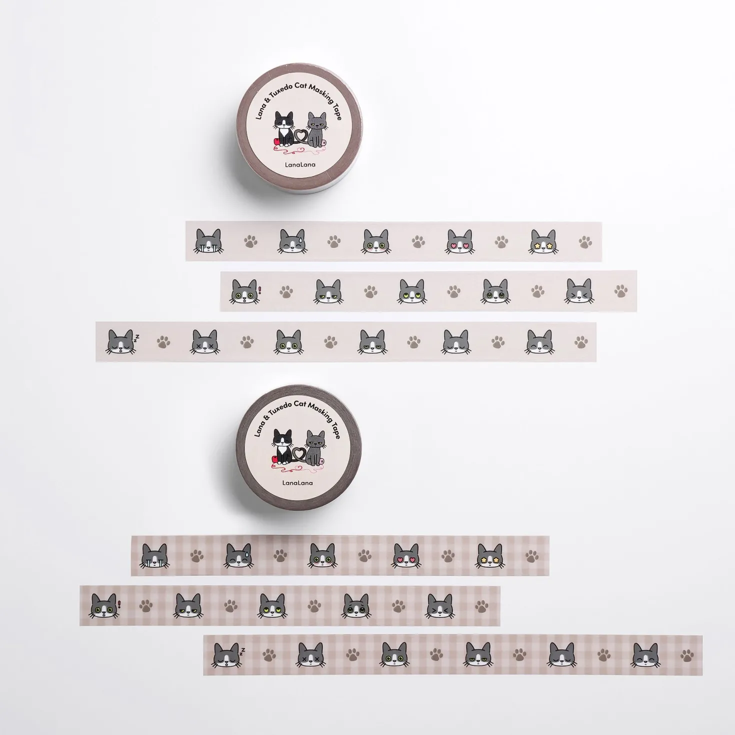 Lana & Tuxedo Cat Masking Tape
