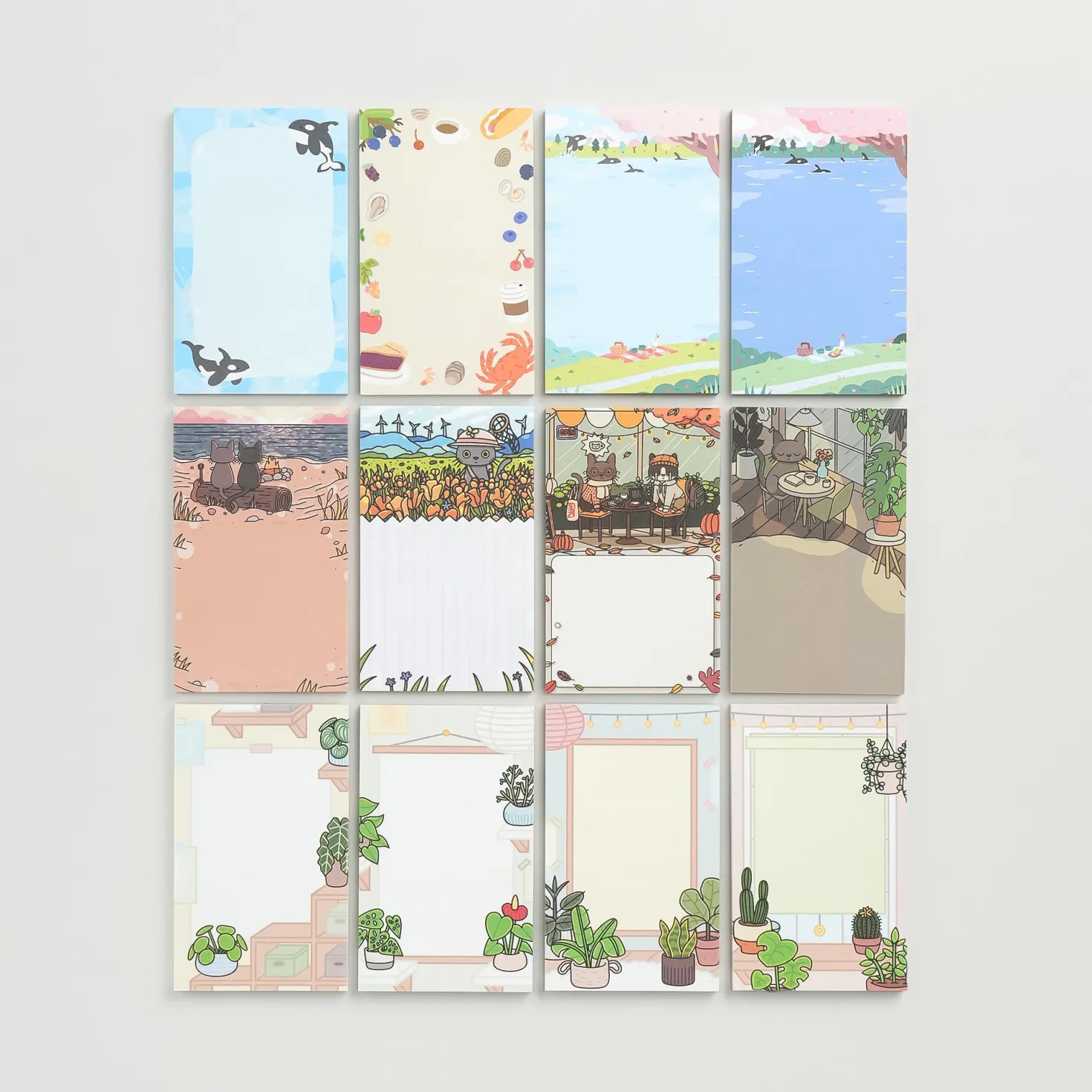Lana & Tuxedo Cat Memo Pad