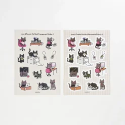 Lana & Tuxedo Cat Work Sticker