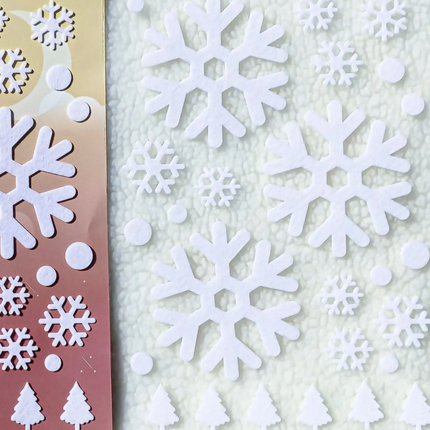 Large A4 Snowflake Felt Deco Sticker