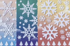 Large A4 Snowflake Felt Deco Sticker