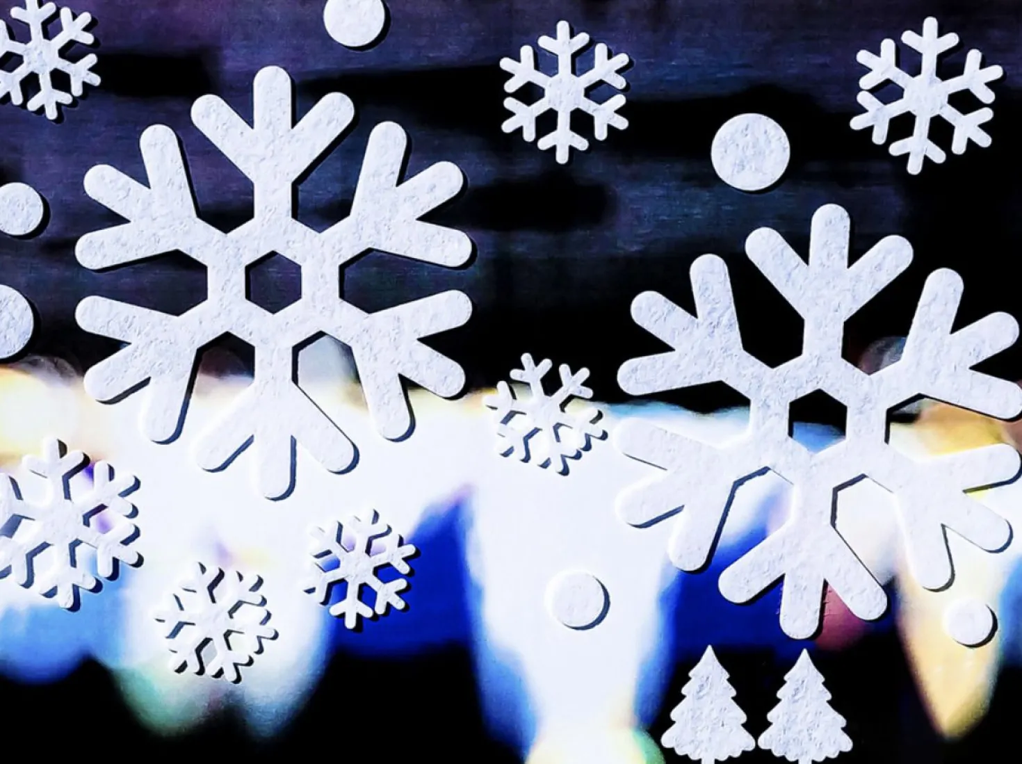 Large A4 Snowflake Felt Deco Sticker