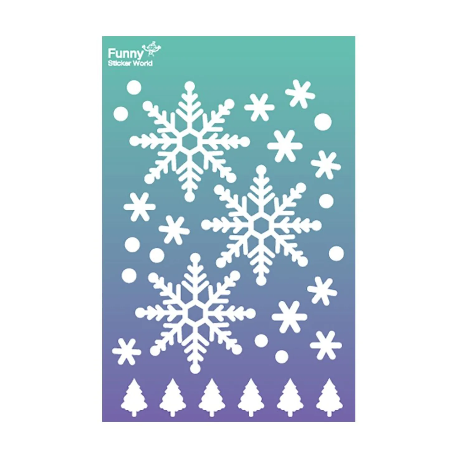 Large A4 Snowflake Felt Deco Sticker