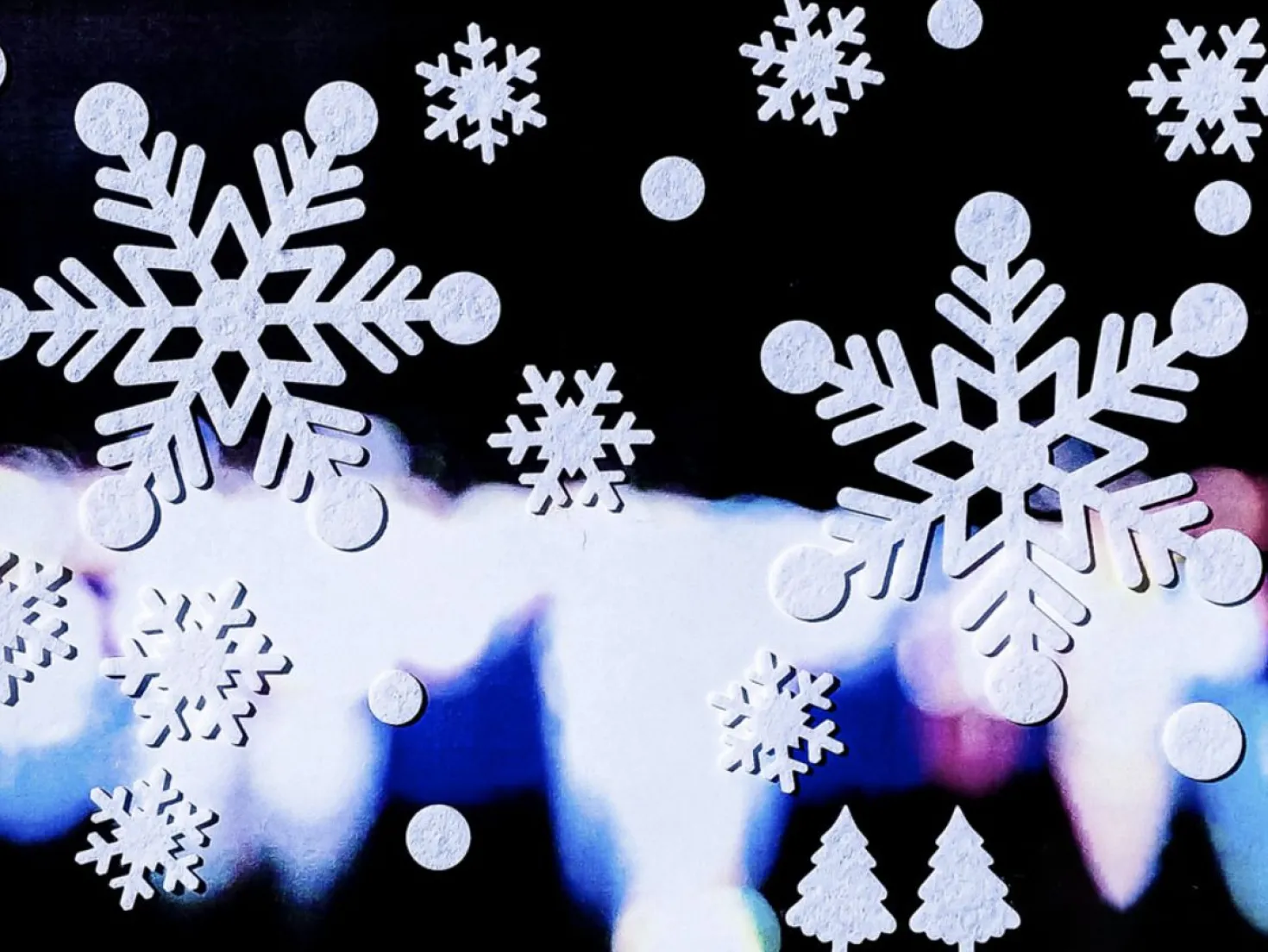 Large A4 Snowflake Felt Deco Sticker
