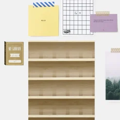 Large Bookshelf Poster & Sticker Set