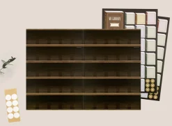 Large Bookshelf Poster & Sticker Set