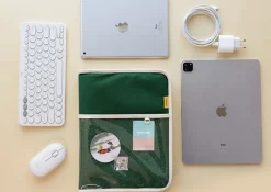 Large Canvas Tablet Pouch