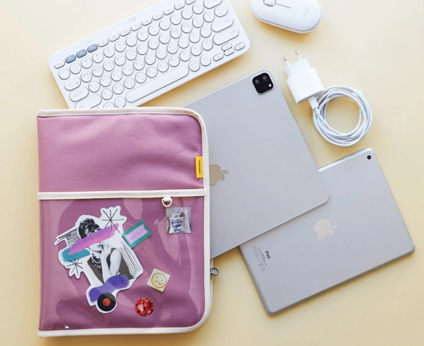 Large Canvas Tablet Pouch