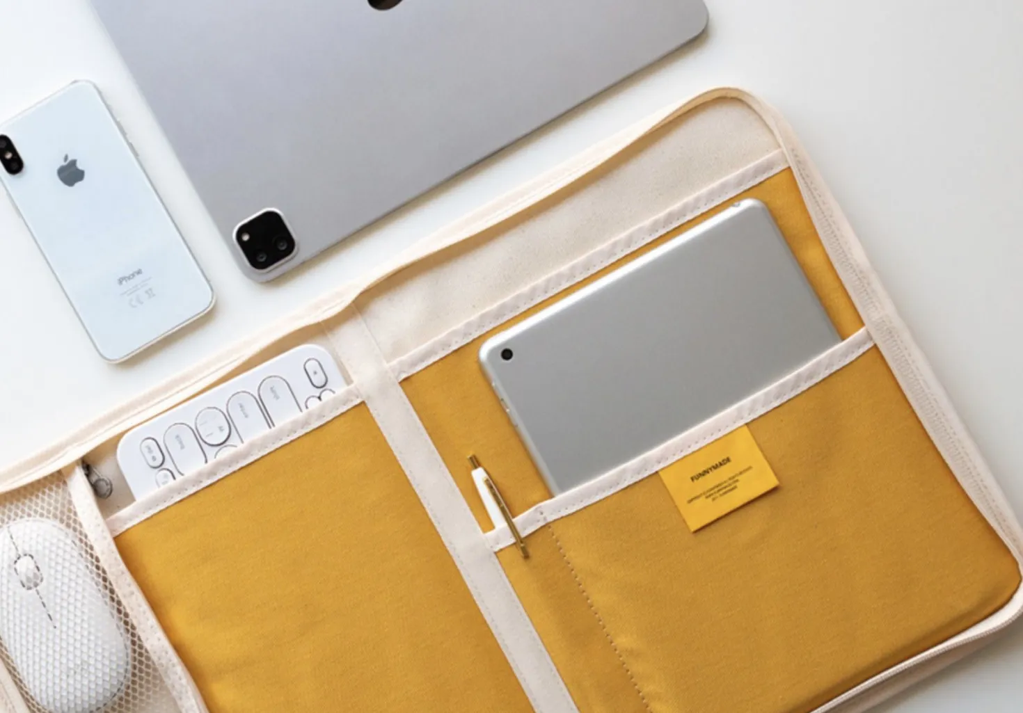 Large Canvas Tablet Pouch