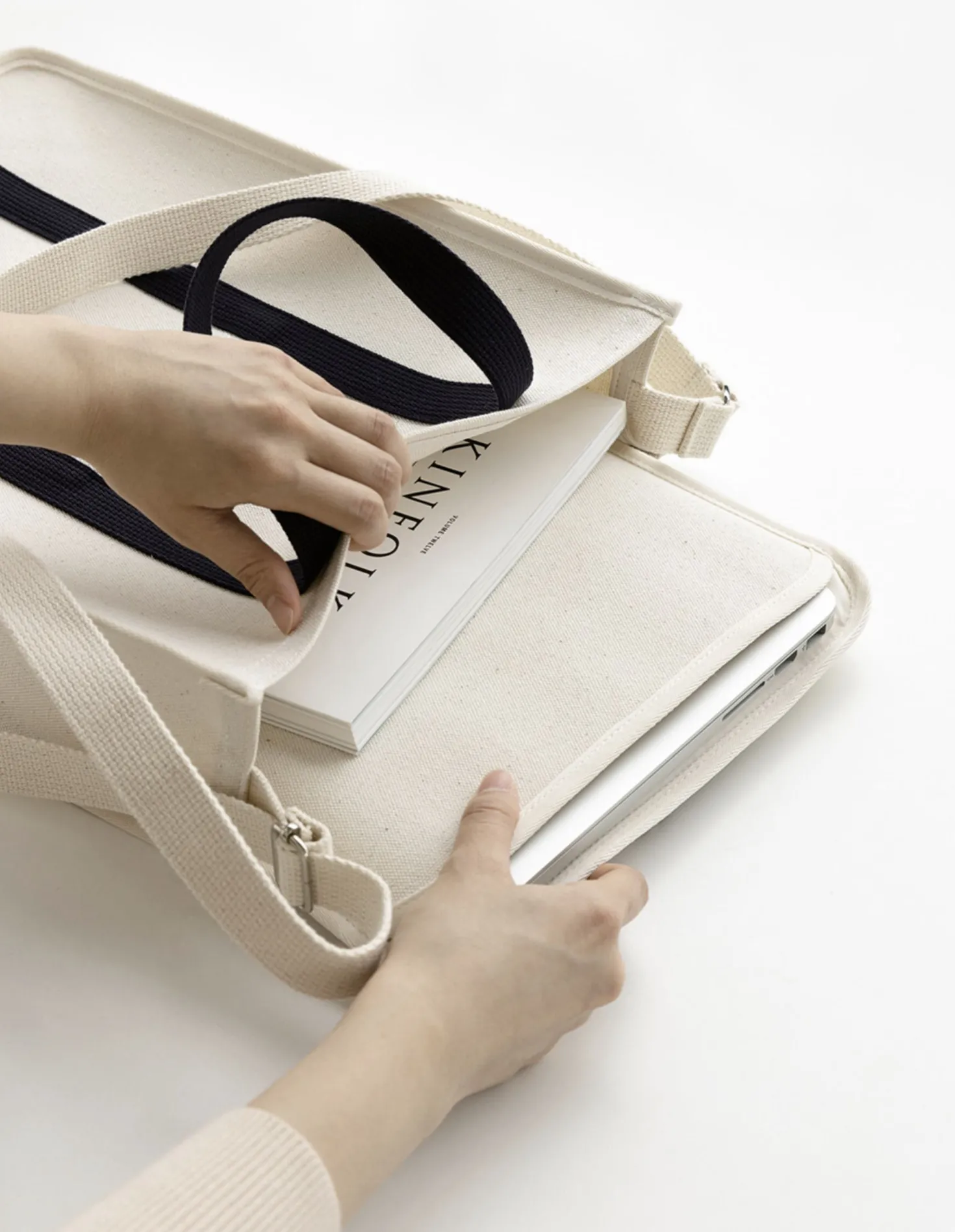 Large Classic Canvas Tote & Sleeve Set
