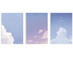 Large Cloud Spiral Lined Notebook