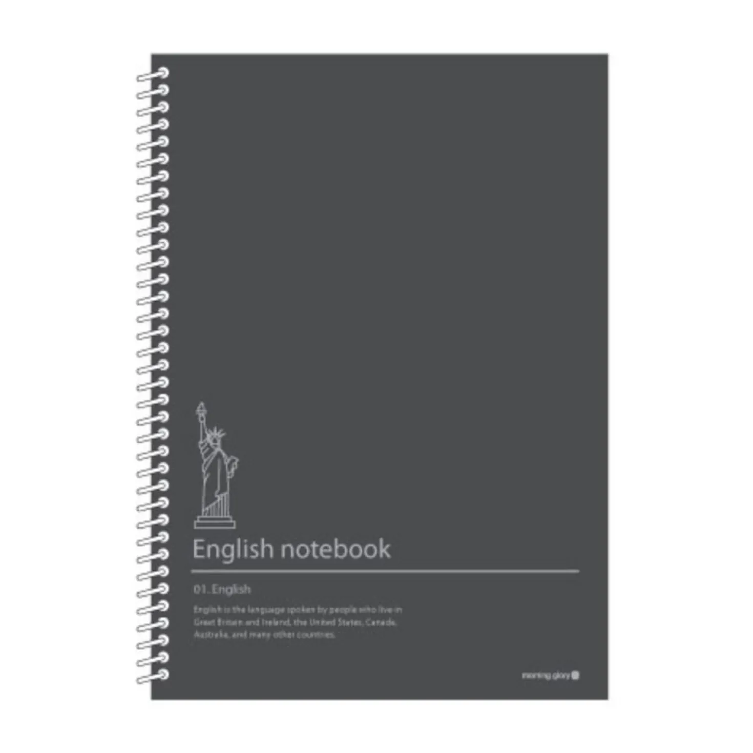 Large English Spiral Language Notebook