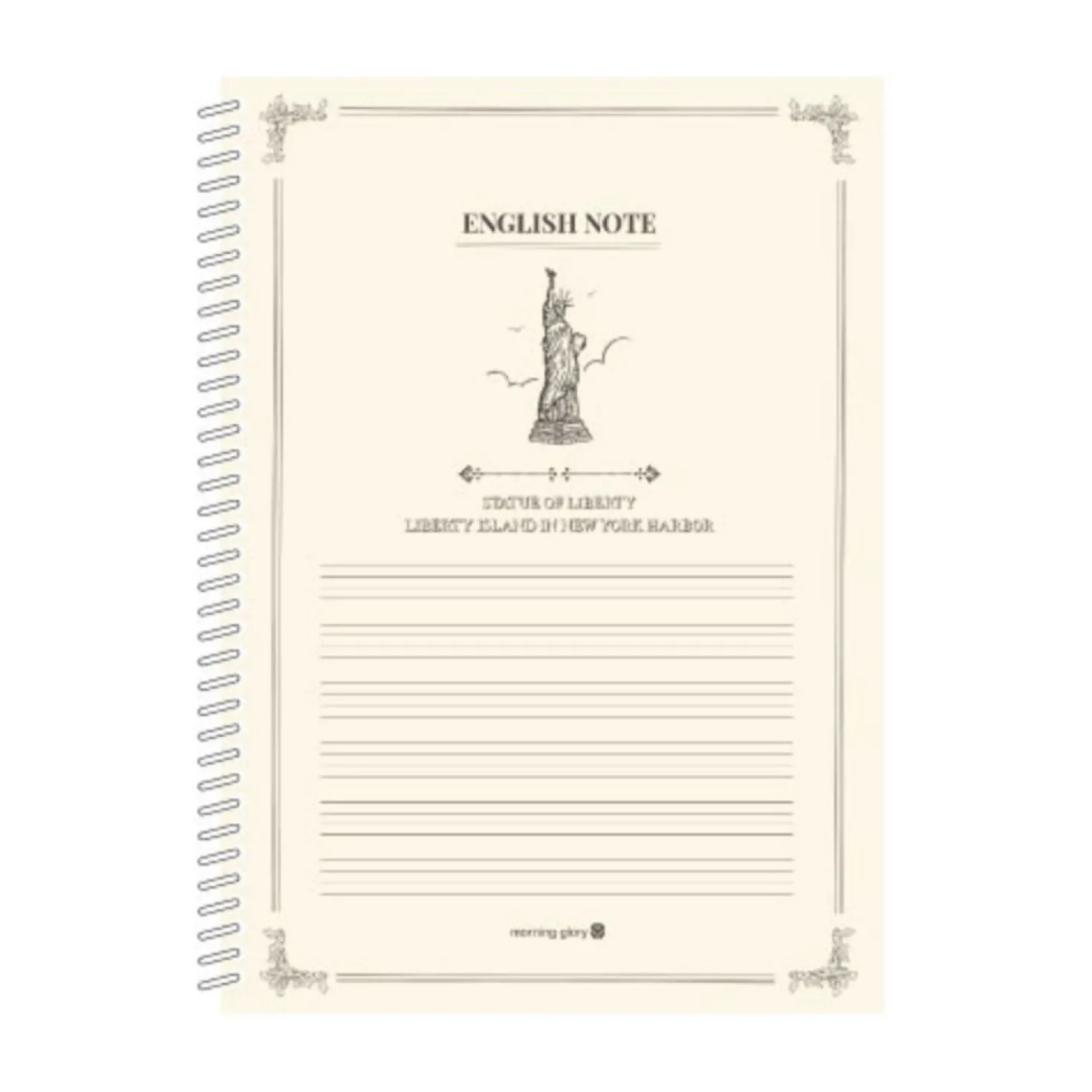Large English Spiral Language Notebook