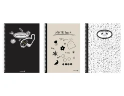 Large Kitsch Animal Spiral Lined Notebook