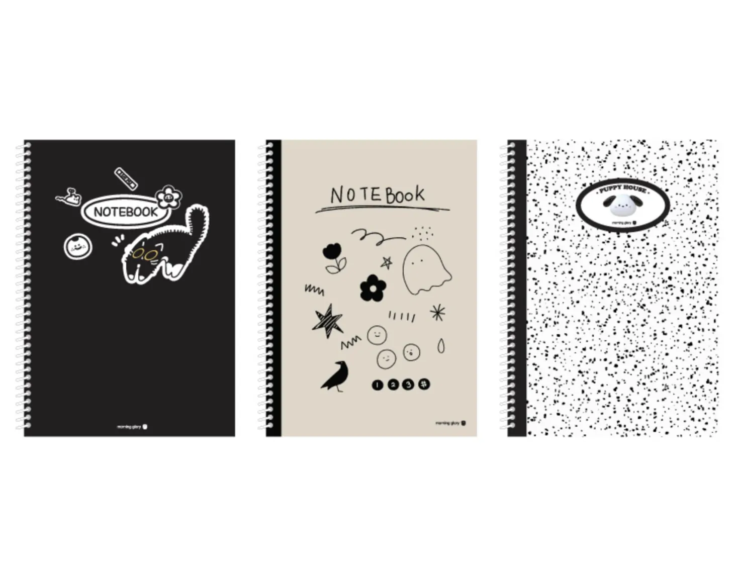 Large Kitsch Animal Spiral Lined Notebook