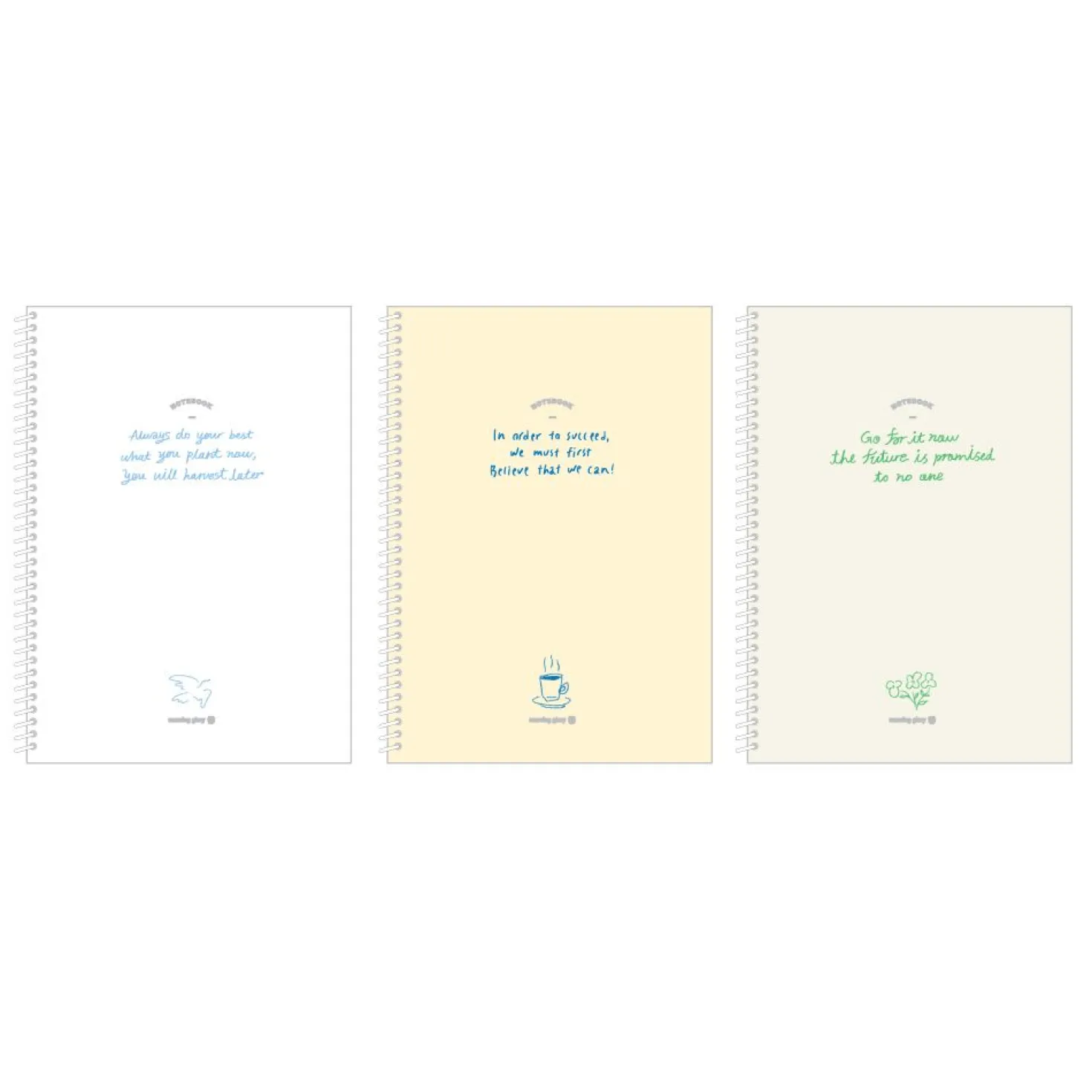 Large Lettering Spiral Lined Notebook