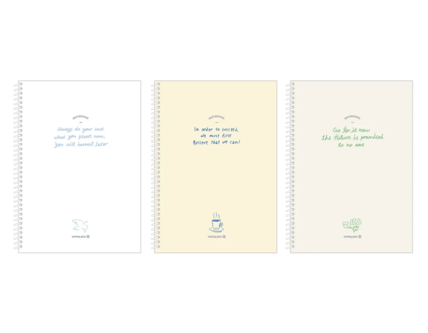 Large Lettering Spiral Lined Notebook