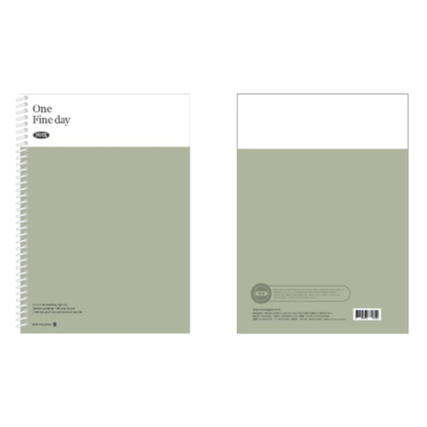 Large One Fine Day Spiral Lined Notebook