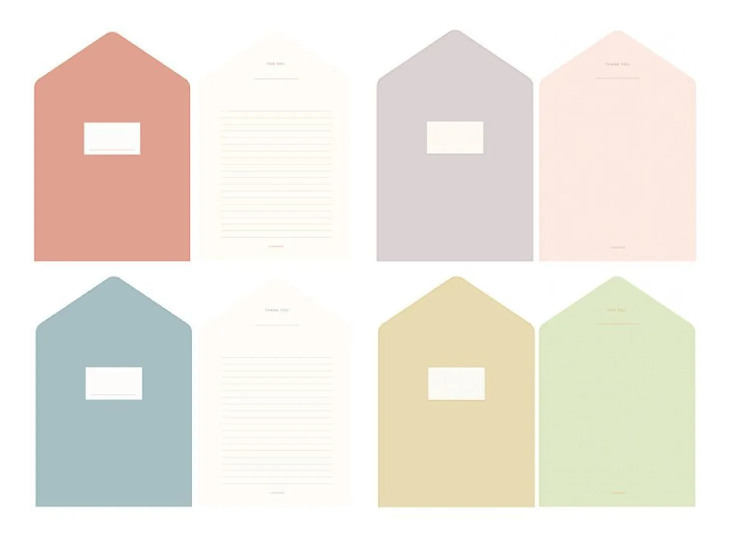 Large Pastel Folding Card Set