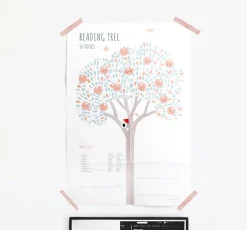 Large Reading Tree Goal Poster & Sticker Set