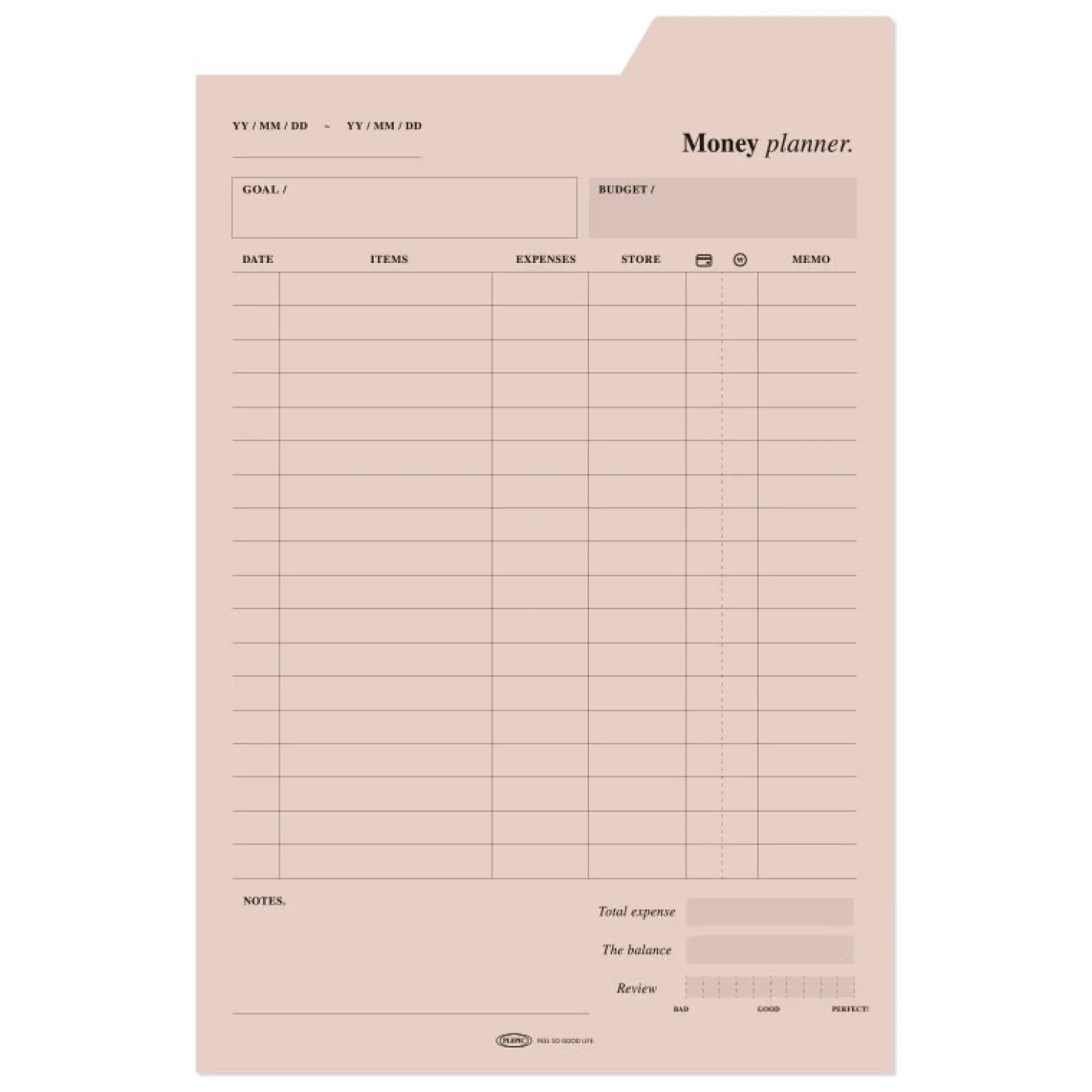 Large Schedule Index Sticky Note