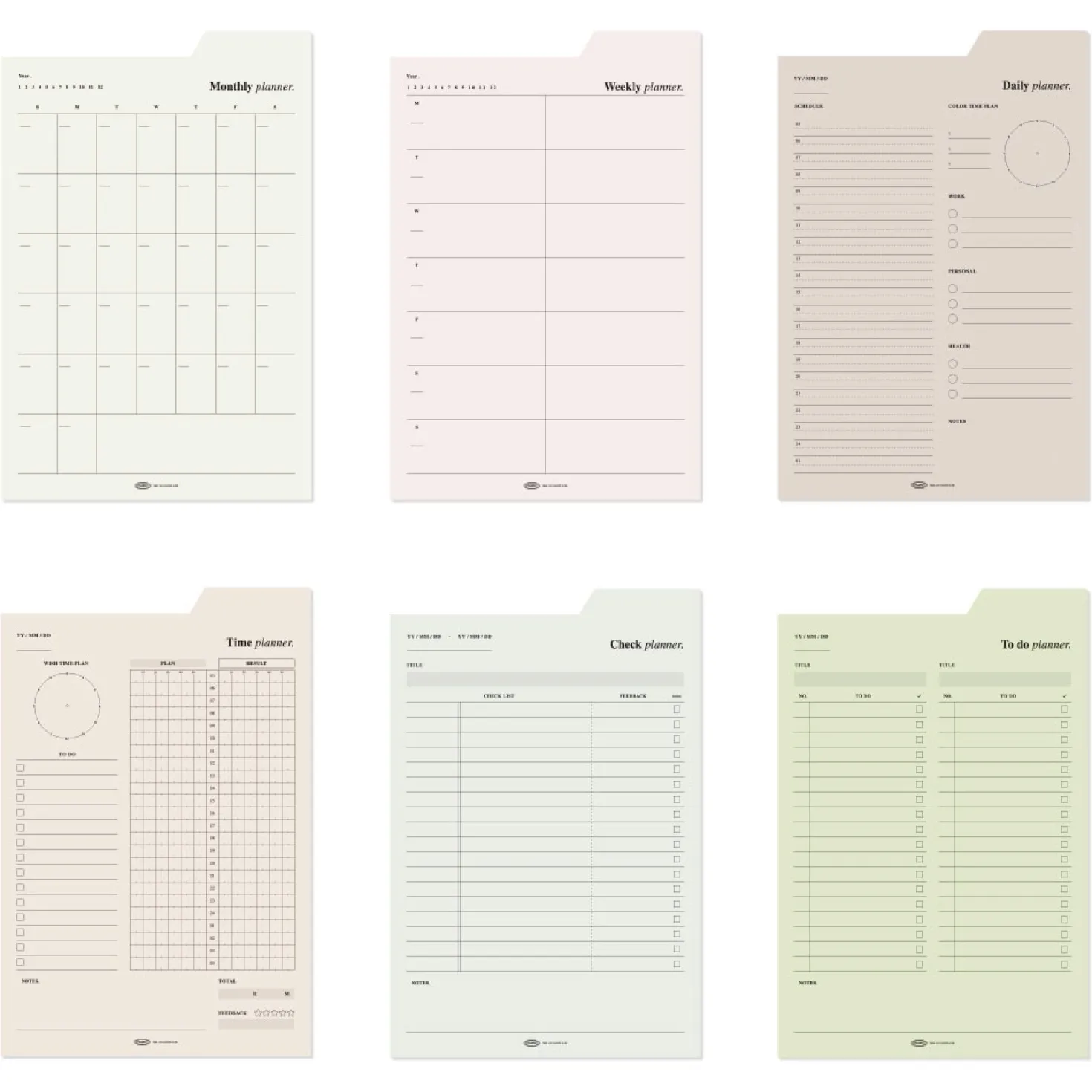 Large Schedule Index Sticky Note