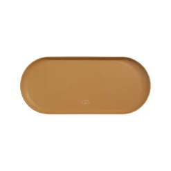 Large Vegan Leather Round Tray