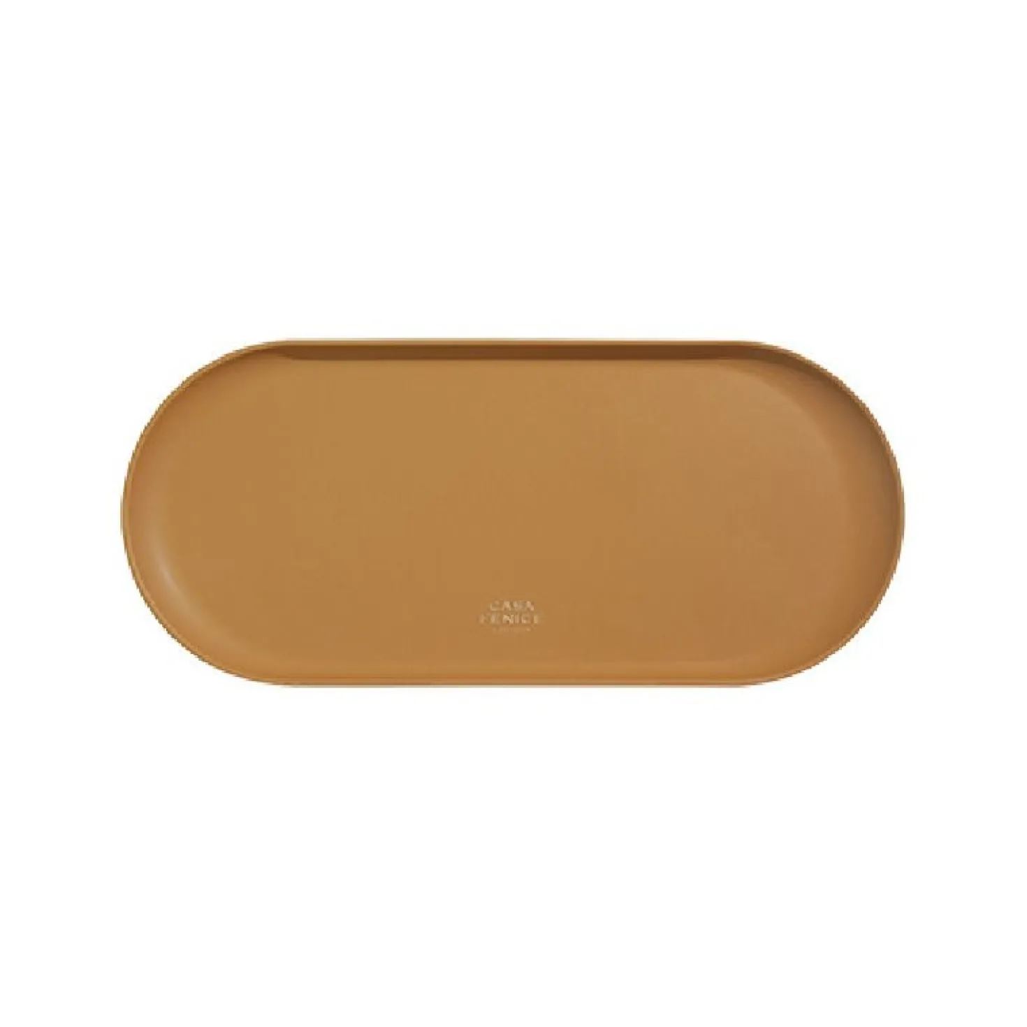 Large Vegan Leather Round Tray