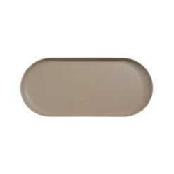 Large Vegan Leather Round Tray