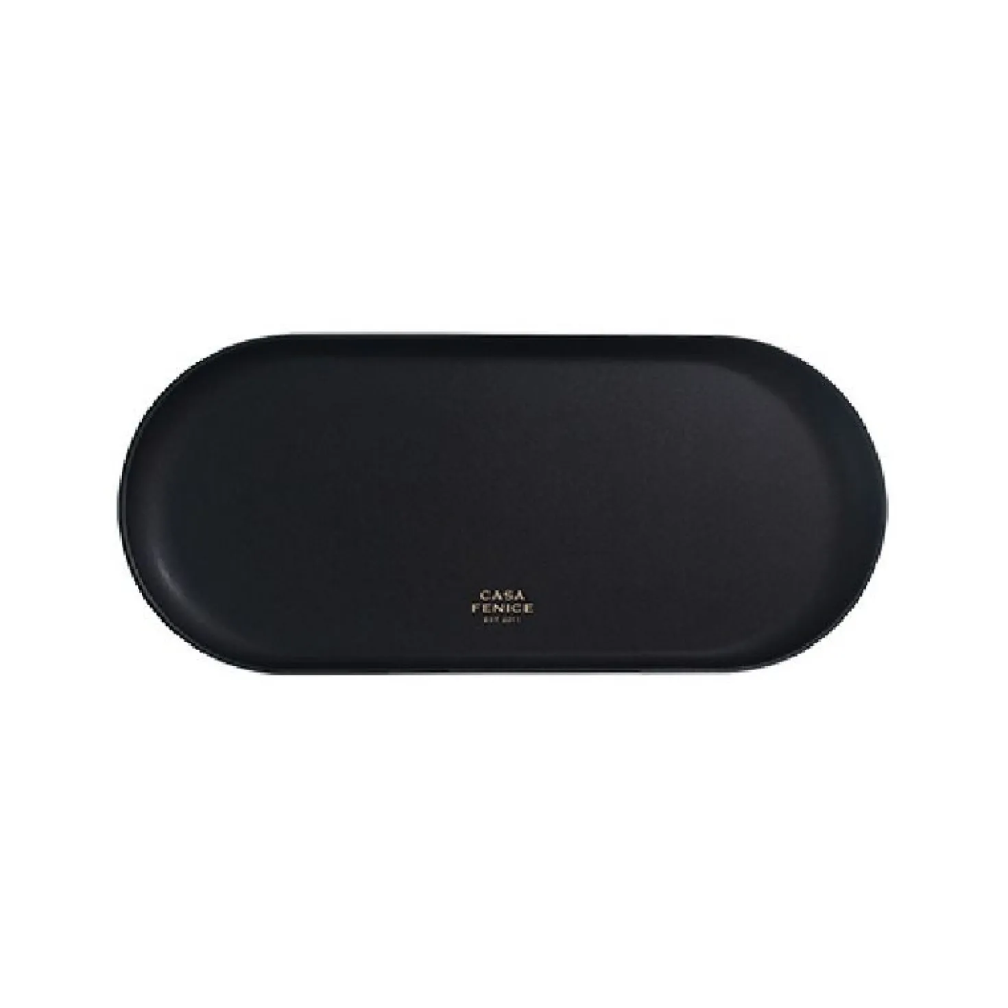 Large Vegan Leather Round Tray