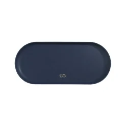 Large Vegan Leather Round Tray