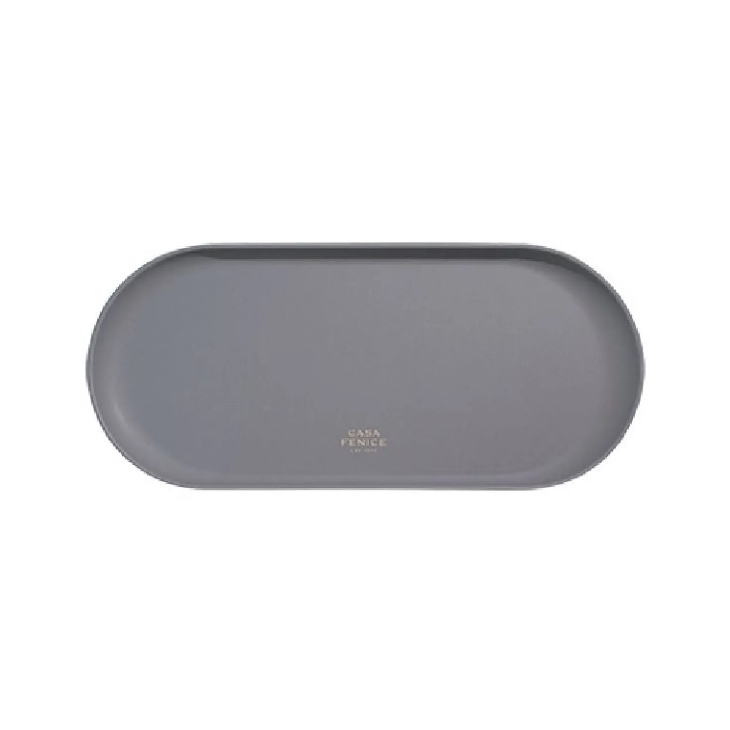 Large Vegan Leather Round Tray