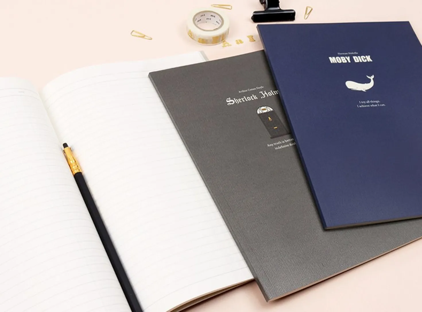 Large World Literature Lined Notebook