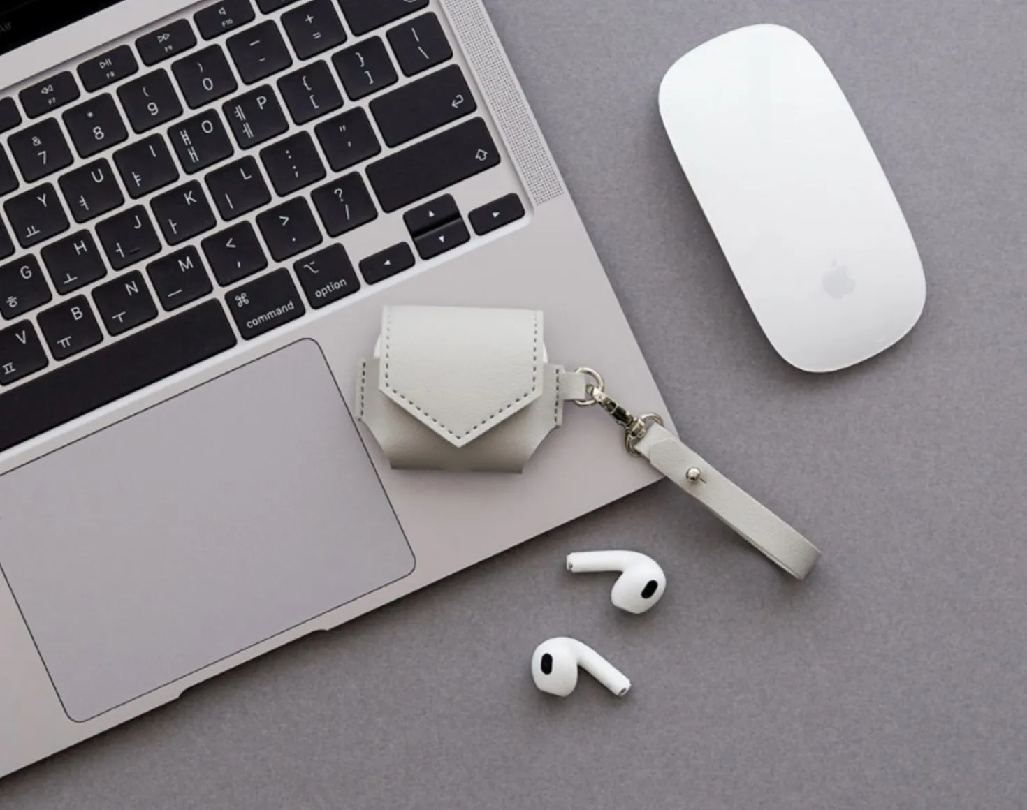 Leather AirPods 3 Pouch + Strap Set