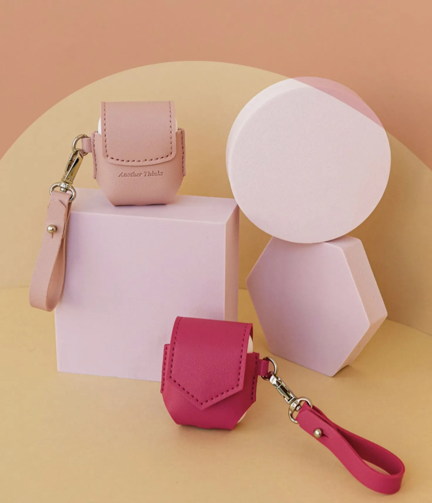 Leather AirPods Pouch + Strap Set
