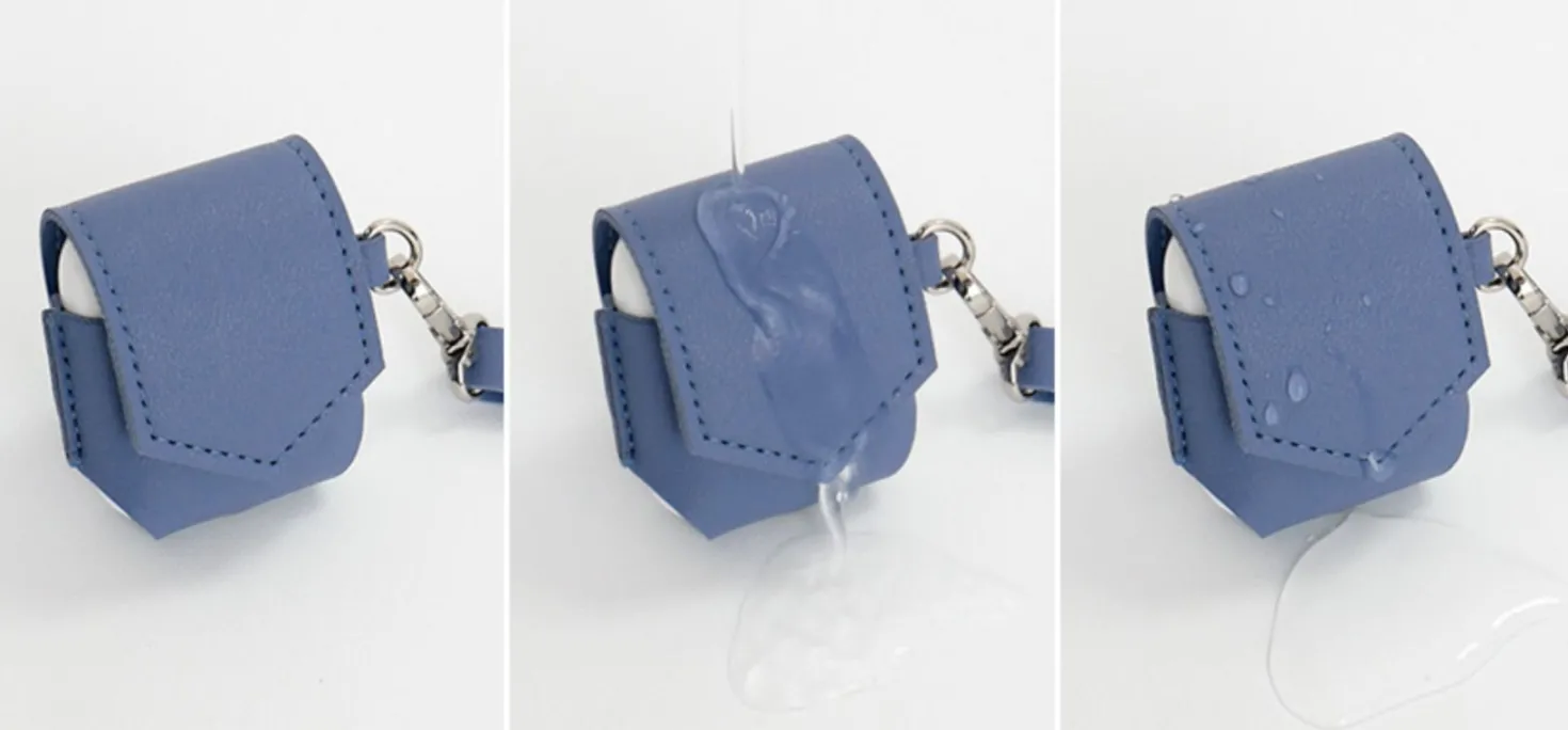 Leather AirPods Pouch + Strap Set