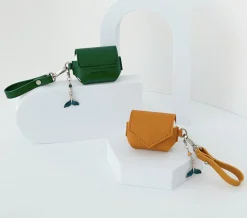 Leather AirPods Pro Pouch + Strap Set