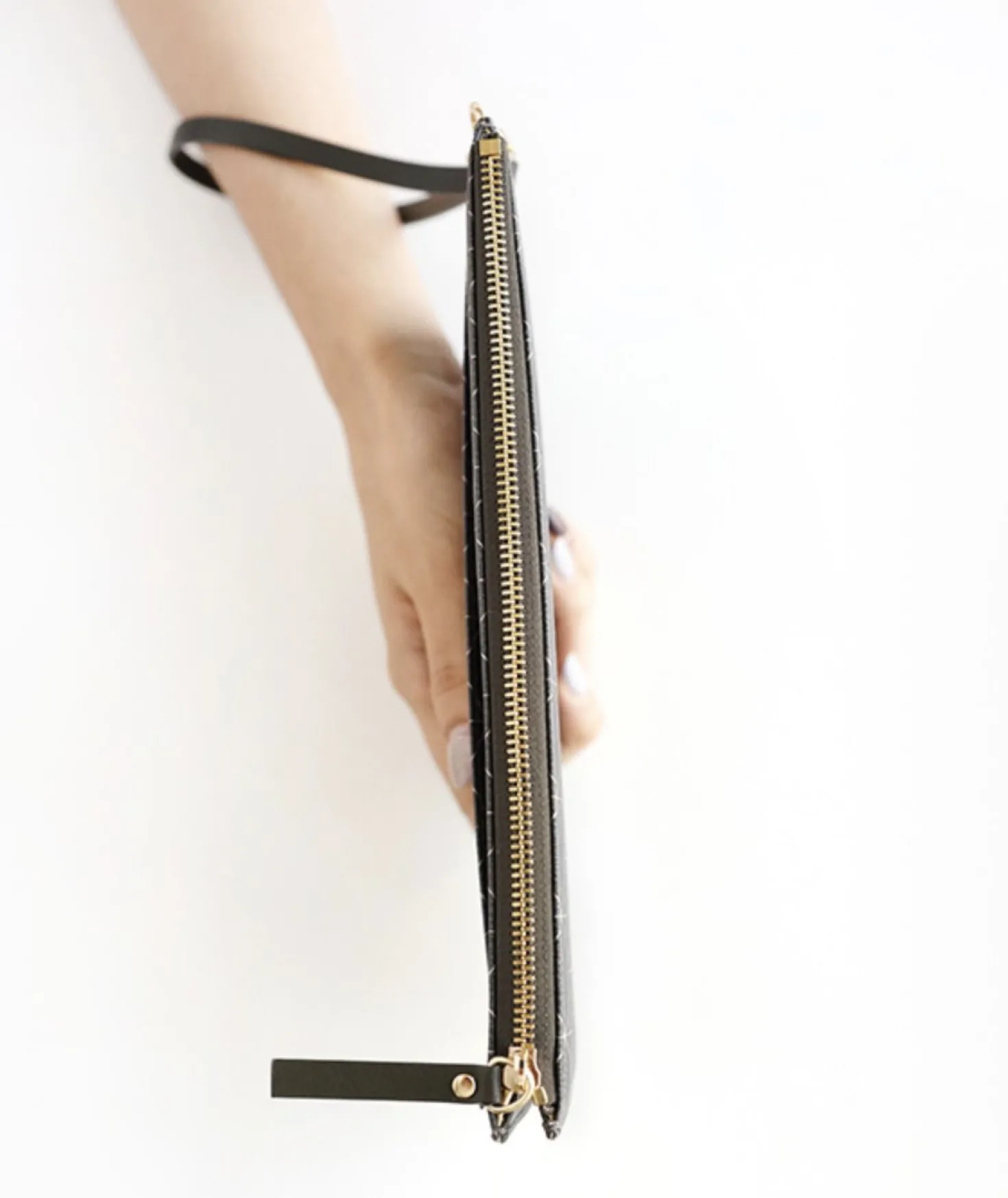 Leather Slim Clutch