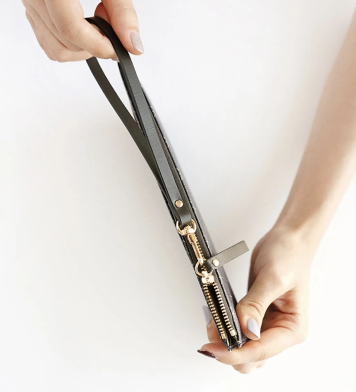Leather Slim Clutch