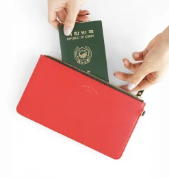 Leather Slim Clutch