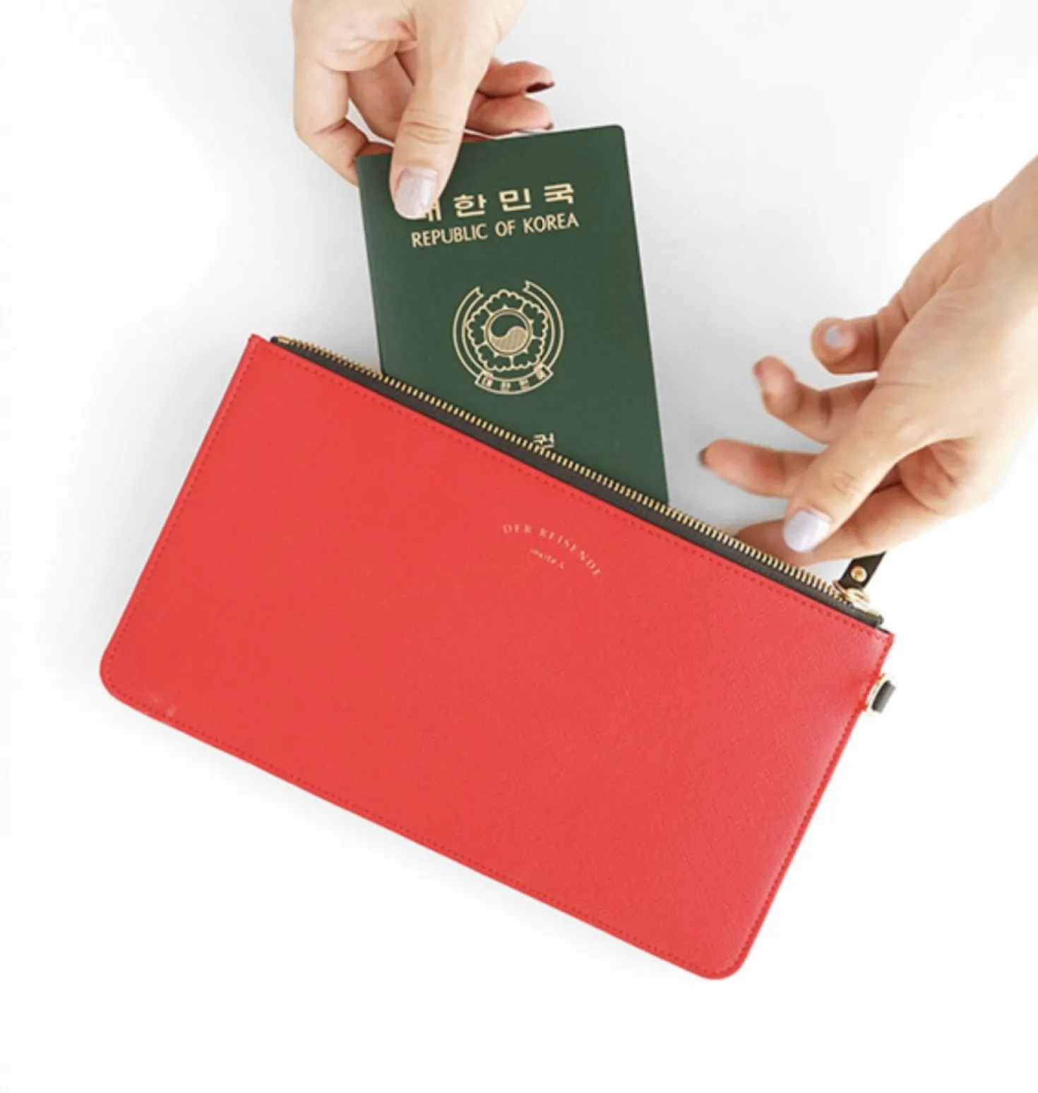 Leather Slim Clutch